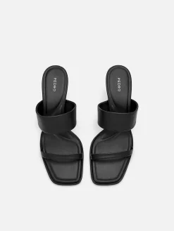Amelie Leather Heel Sandals