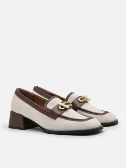 Brie Canvas Heel Loafers
