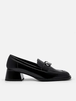 Brie Leather Heel Loafers