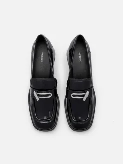 Brie Leather Heel Loafers
