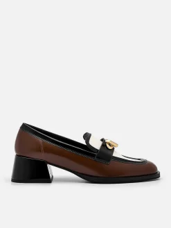 Brie Leather Heel Loafers