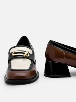 Brie Leather Heel Loafers