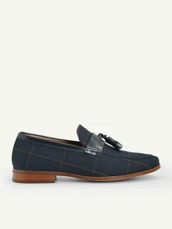 Checkered Tasselled Loafers
