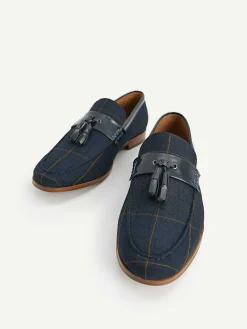 Checkered Tasselled Loafers