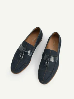 Checkered Tasselled Loafers