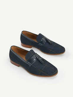 Checkered Tasselled Loafers