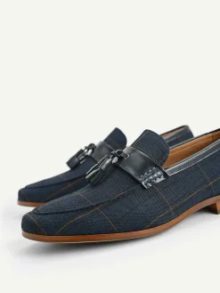 Checkered Tasselled Loafers