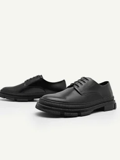 Chunky Leather Derby Shoes