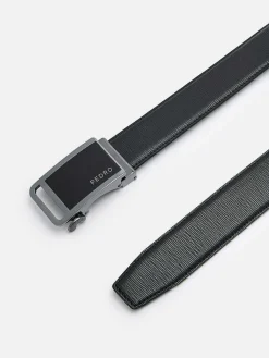 Embossed Leather Automatic Belt