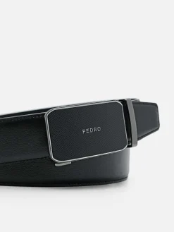 Embossed Leather Automatic Belt