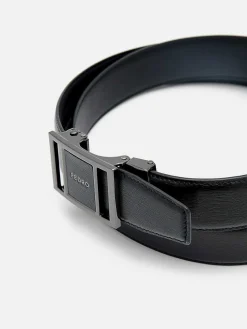 Embossed Leather Automatic Belt