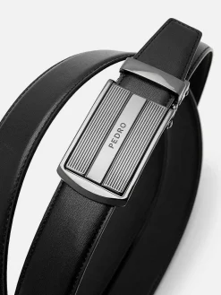 Embossed Leather Automatic Belt
