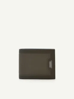 Embossed Leather Bi-Fold Flip Wallet