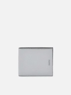 Embossed Leather Bi-Fold Wallet With Coin Pouch