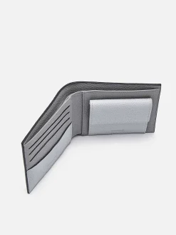 Embossed Leather Bi-Fold Wallet With Coin Pouch