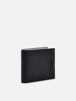Embossed Leather Bi-Fold Wallet With Coin Pouch
