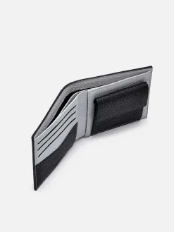 Embossed Leather Bi-Fold Wallet With Coin Pouch