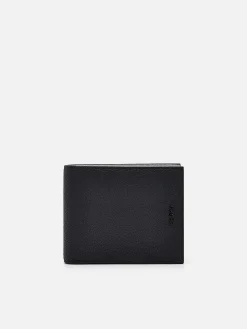 Embossed Leather Bi-Fold Wallet With Coin Pouch