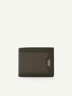 Embossed Leather Bi-Fold Wallet With Insert