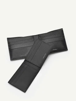 Embossed Leather Bi-Fold Wallet With Insert