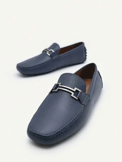 Embossed Leather Driving Shoes