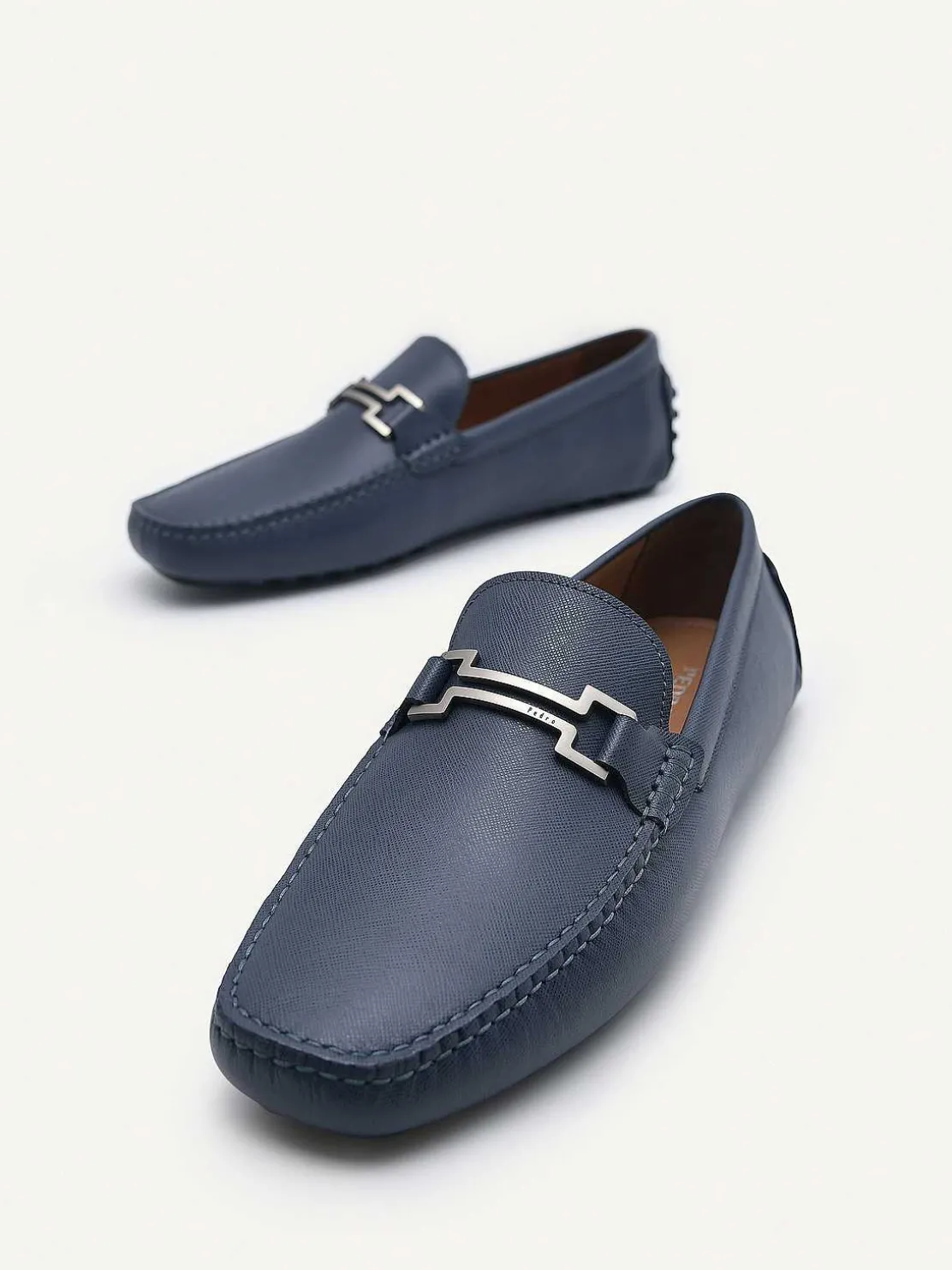 Embossed Leather Driving Shoes