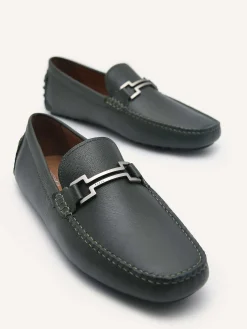 Embossed Leather Driving Shoes