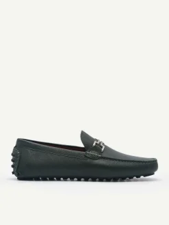 Embossed Leather Driving Shoes