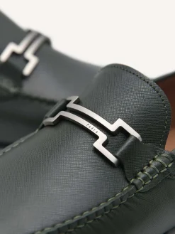 Embossed Leather Driving Shoes