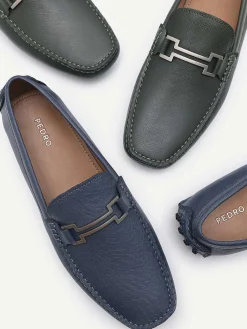 Embossed Leather Driving Shoes