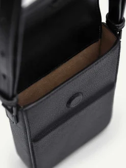 Embossed Leather Phone Pouch