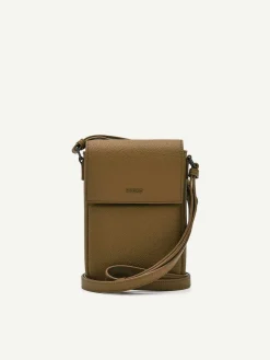 Embossed Leather Phone Pouch