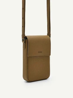 Embossed Leather Phone Pouch