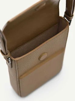 Embossed Leather Phone Pouch