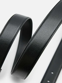 Embossed Leather Reversible Pin Belt