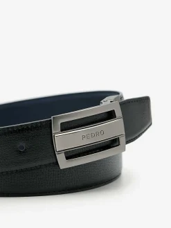Embossed Leather Reversible Tang Belt
