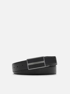 Embossed Leather Reversible Tang Belt