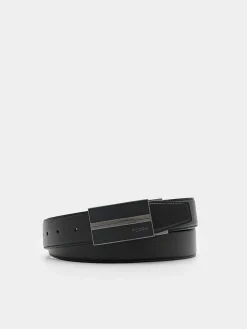 Embossed Leather Reversible Tang Belt