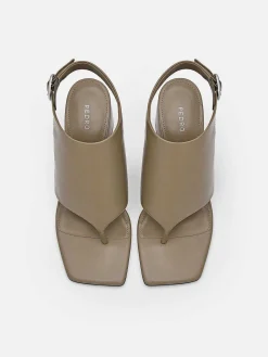 Este Leather Heel Sandals