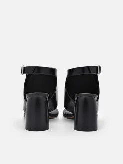 Este Leather Heel Sandals