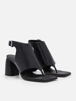 Este Leather Heel Sandals