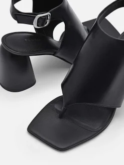 Este Leather Heel Sandals