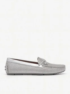 Glitter Bow Driving Shoes