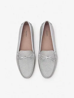 Glitter Bow Driving Shoes