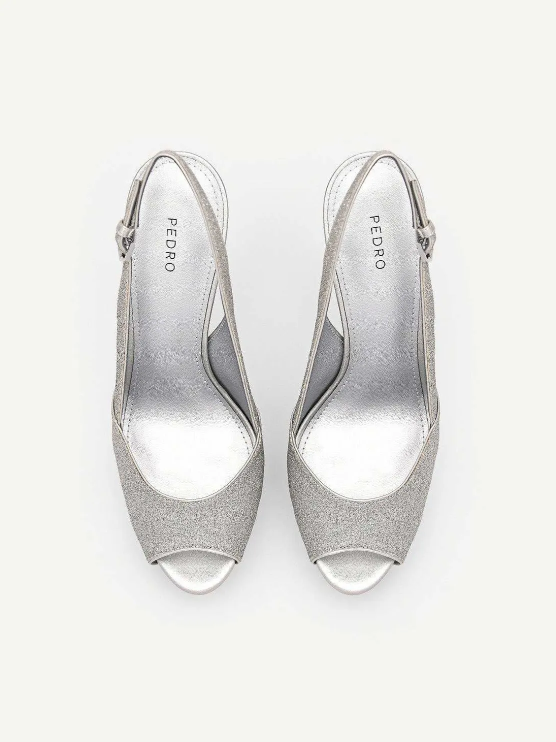 Glitter Slingback Heel Sandals