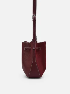 Helix Leather Bucket Bag