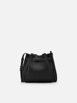 Helix Leather Bucket Bag