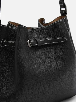 Helix Leather Bucket Bag