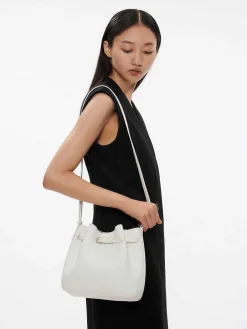 Helix Leather Bucket Bag