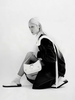 Helix Leather Shoulder Bag
